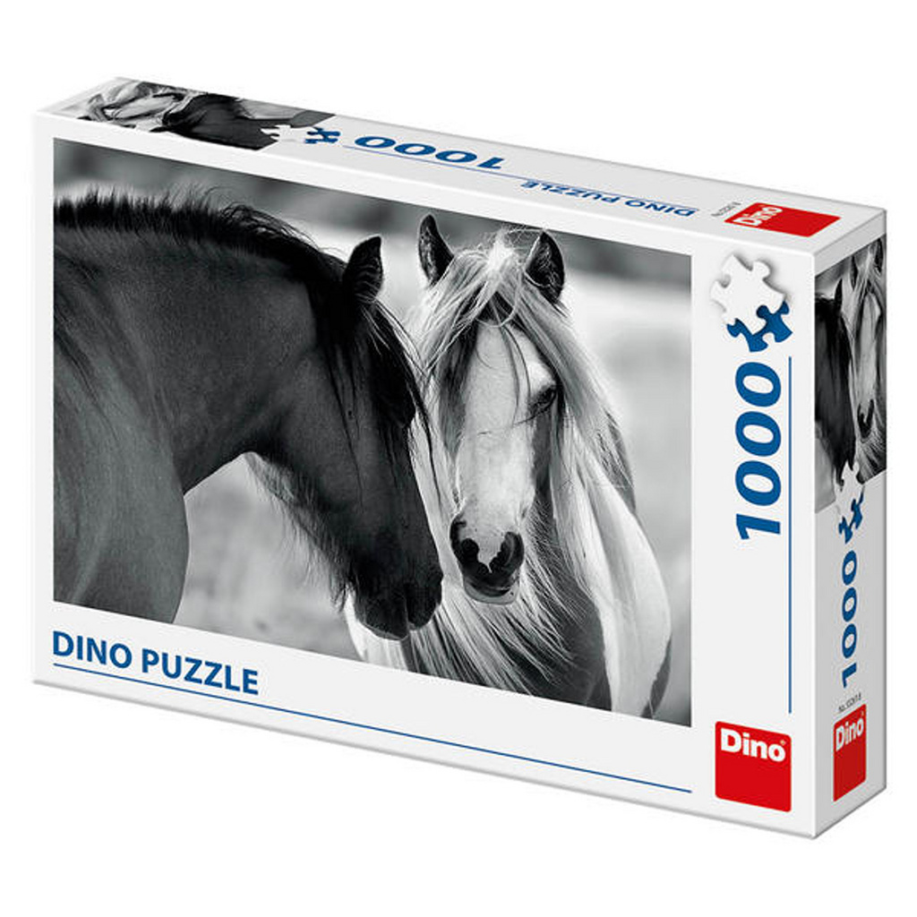 Puzzle - Čiernobiele kone